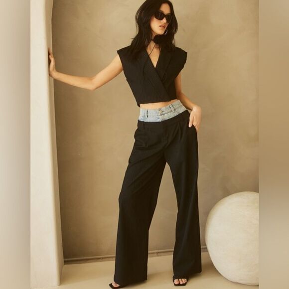 048. BILLIE TROUSERS- Black - Picture 1 of 14